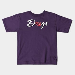 Dogs Paw Heart Kids T-Shirt